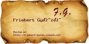 Friebert Győző névjegykártya