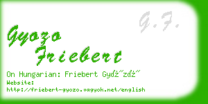 gyozo friebert business card